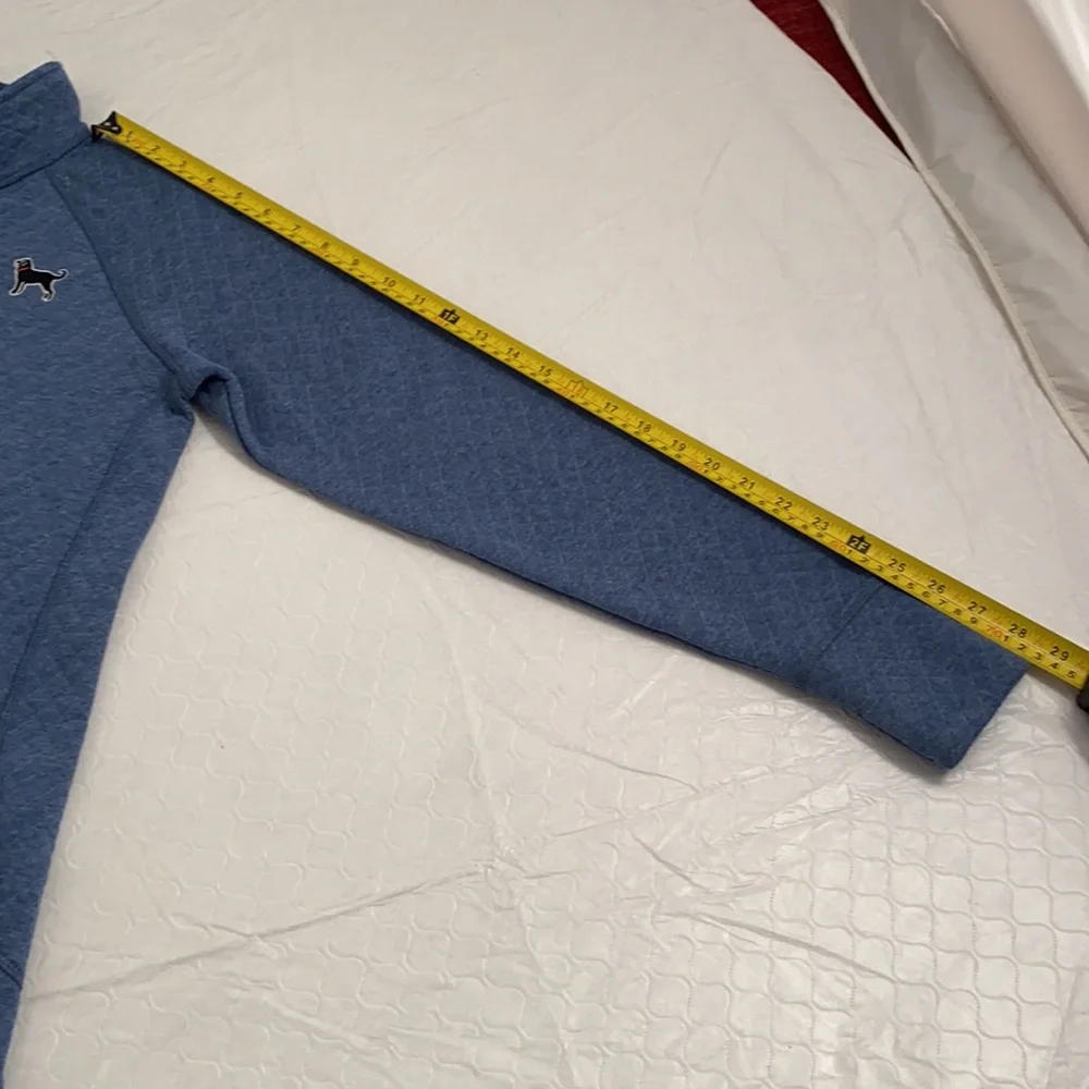 The Black Dog blue quilted quarter zip pullover sweatshirt S - Picture 12 of 12